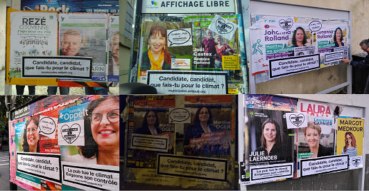 Recouvrement publicitaire pour mettre le climat au cœur des élections dans les villes de la métropole de Nantes